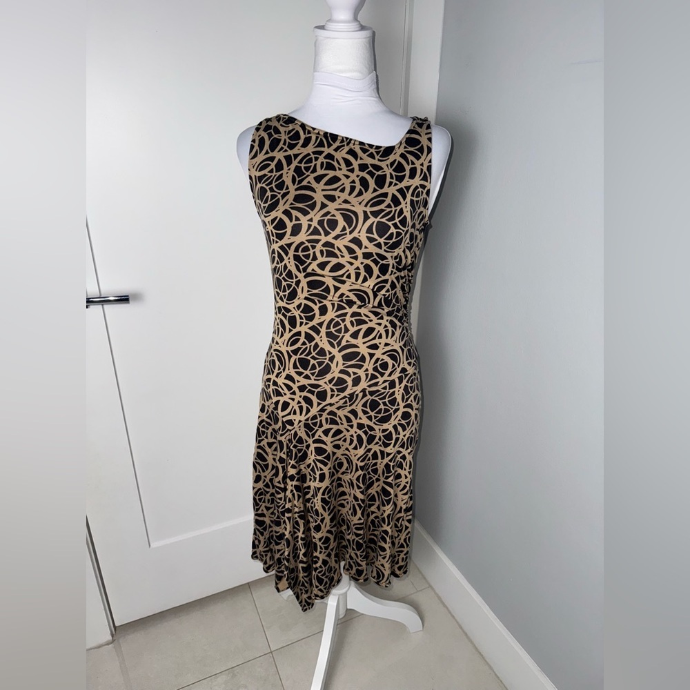 Diane von Furstenberg Geometric Print Sleeveless Midi Dress/Size 6 - Picture 2 of 7